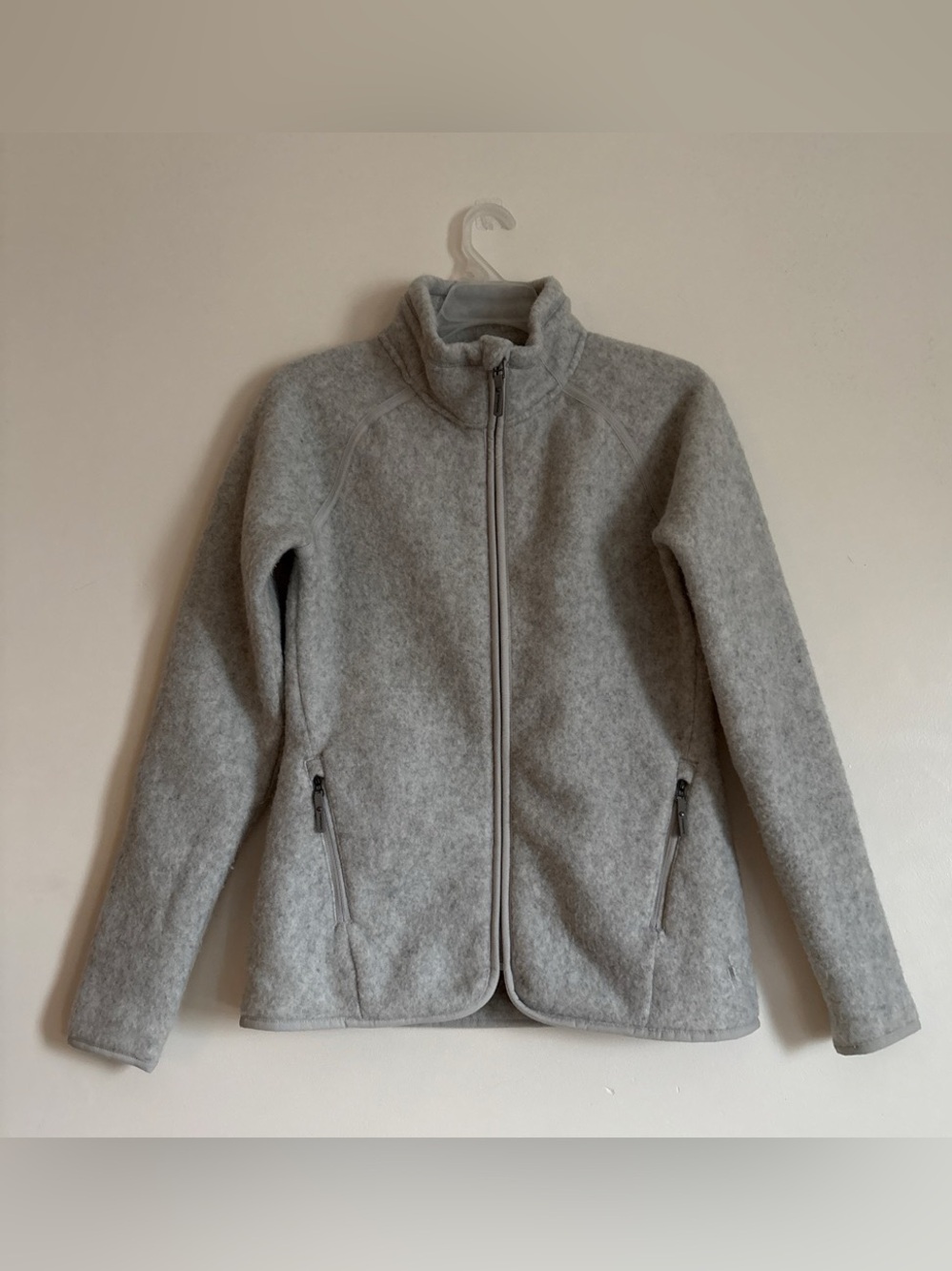 Women’s Smartwool Heather Gray Full-Zip Fleece Jacket in a Size Extra-Small